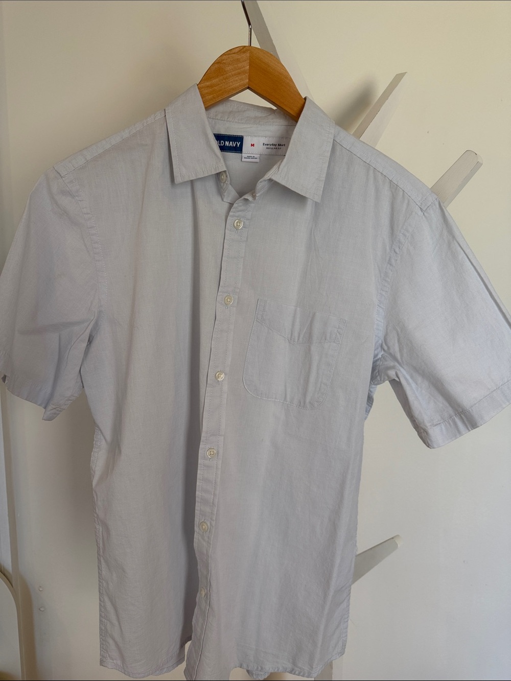 Old Navy Pale Blue Short-Sleeve Button-Down Shirt